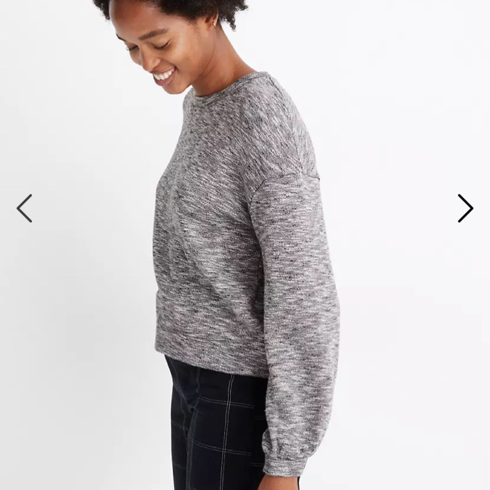 Textured Crewneck Sweatshirt, size small